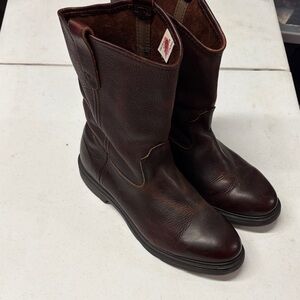 Vintage Red Wing Shoes Dark Brown Leather Boots